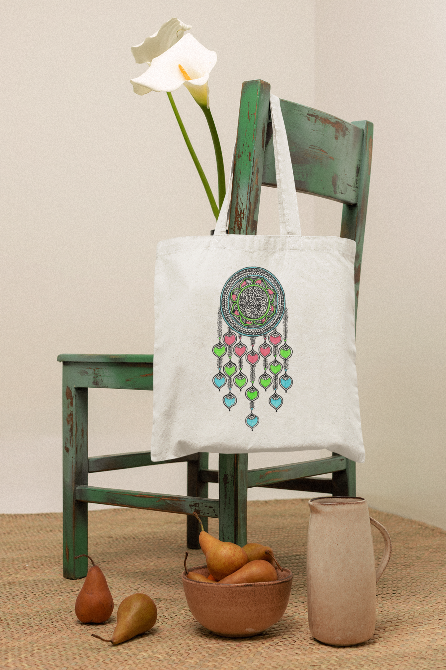 Petals Dream Catcher Tote Bag