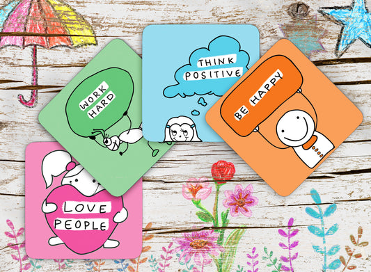 Happy Vibes Coasters (Set of 4)