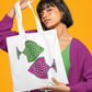 Madhubani Machali Neon Tote Bag