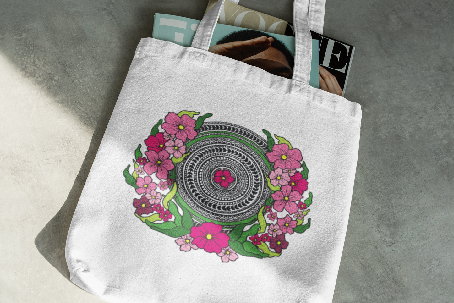 Pink Gardenia Tote Bag