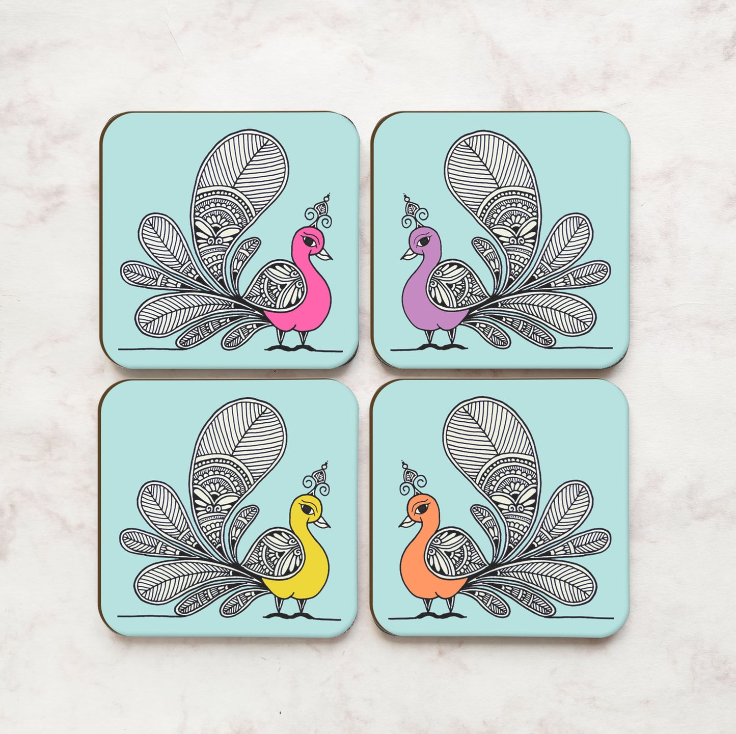 Monsoon Peacock (Set of 4)