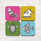 Madhubani Animals (Set of 4)
