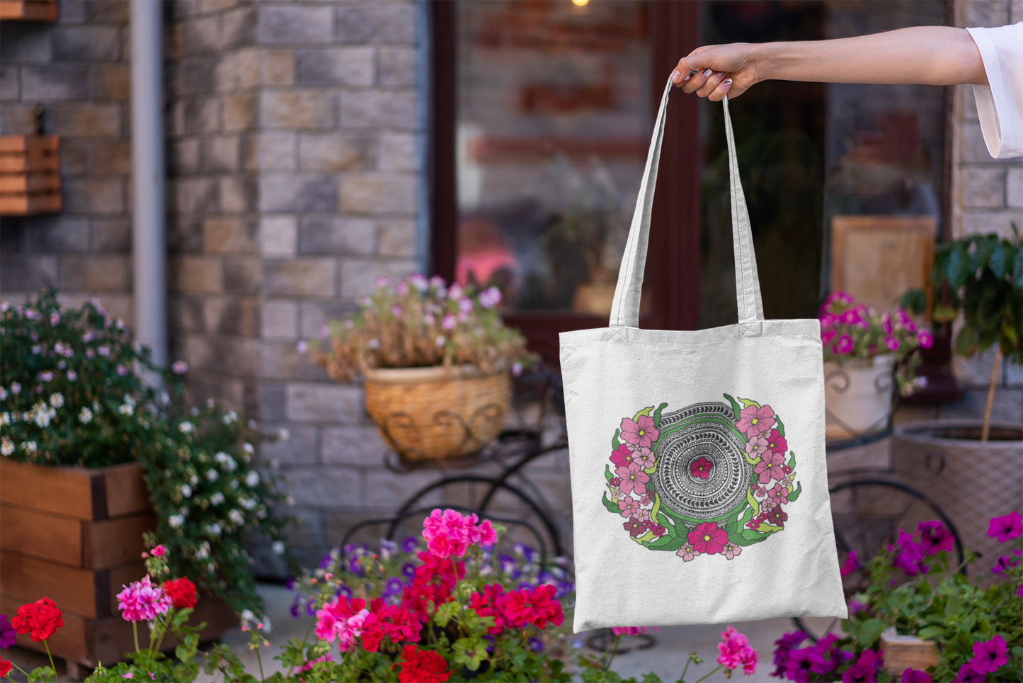 Pink Gardenia Tote Bag