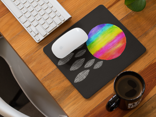 Rainbow Drops Mouse Pad